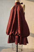 Load image into Gallery viewer, Plaid Halter Neck Bubble Mini
