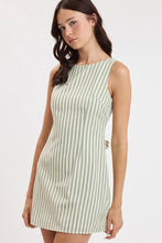 Load image into Gallery viewer, Green Pinstripe Romper Dress
