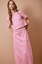 Load image into Gallery viewer, Cropped Faux Suede Panel Top
