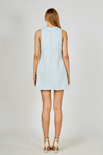 Load image into Gallery viewer, Powder Blue Textured Mini Dress
