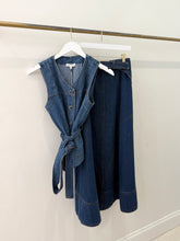 Load image into Gallery viewer, Denim Buckle Midi Skirt
