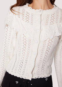 Irina Scallop Pointelle Cardigan