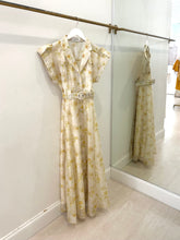 Load image into Gallery viewer, Yellow Floral Belted  Midi
