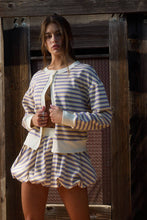 Load image into Gallery viewer, Rib-Trimmed Striped Cardigan
