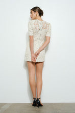 Load image into Gallery viewer, Puff Sleeve Crochet Lace Mini Dress
