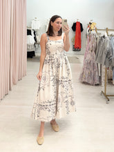 Load image into Gallery viewer, Cream Floral Print Midi Dress
