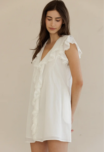 Poppy Ruffle Lace Mini Dress
