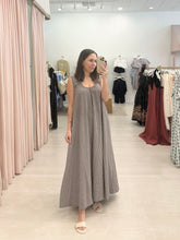 Load image into Gallery viewer, Brown Check Scoop Dress
