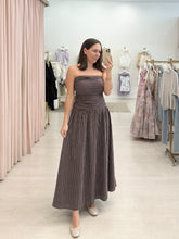 Load image into Gallery viewer, Striped Ruched Maxi Dress
