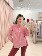 Load image into Gallery viewer, Gingham Long Sleeve Button Up
