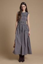 Load image into Gallery viewer, Ruffle Smocked Plaid Maxi Dress
