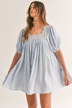 Load image into Gallery viewer, Eyelet Square Neck Babydoll Dress
