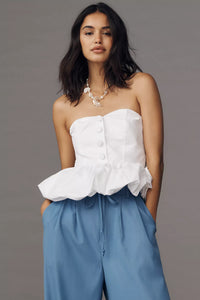 Tube Top with Bubble Hem