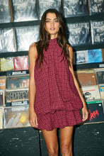 Load image into Gallery viewer, Plaid Halter Neck Bubble Mini
