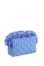 Load image into Gallery viewer, Stripe and Gingham Large Zip Pouch
