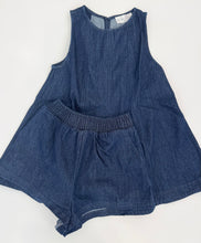 Load image into Gallery viewer, Denim Trapez Short Set
