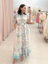 Load image into Gallery viewer, Collared Multi Color Belted Midi
