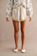 Load image into Gallery viewer, Lace Trim Elastic Waistband Shorts
