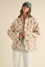 Load image into Gallery viewer, Floral Shearling Jacket
