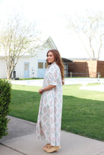 Load image into Gallery viewer, Vintage Floral Ruffle Neck Maxi Dress

