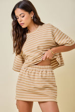 Load image into Gallery viewer, Striped Mini Skirt Lounge Set
