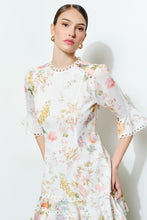 Load image into Gallery viewer, Floral Lace Trim Mini Dress
