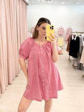 Load image into Gallery viewer, Gingham Babydoll Mini Dress
