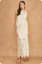 Load image into Gallery viewer, Floral Crochet Midi Skirt Set
