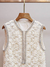 Load image into Gallery viewer, Beaded Lace Tweed Sleeveless  Dress
