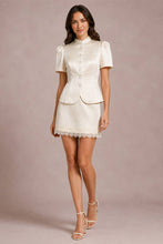 Load image into Gallery viewer, Chic Button Collar Skirt Set
