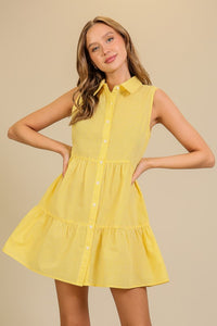 Gingham Collared Button Down Mini
