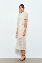Load image into Gallery viewer, Lace Collar Midi Skirt Set
