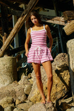 Load image into Gallery viewer, Wide Legs Stripe Shorts With Drawstring
