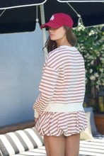 Load image into Gallery viewer, Rib-Trimmed Striped Cardigan

