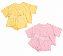 Load image into Gallery viewer, Cotton Terry Raw Edge Short Set

