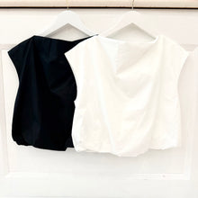 Load image into Gallery viewer, Bubble Hem Poplin Top
