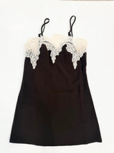 Load image into Gallery viewer, Lace Slip Mini Dress Brown
