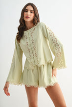 Load image into Gallery viewer, Key Lime Lace Short Set
