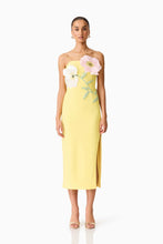 Load image into Gallery viewer, Hope Strapless Midi Dress in Yellow
