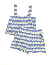 Load image into Gallery viewer, Scallop Crochet Square Neck Short Set
