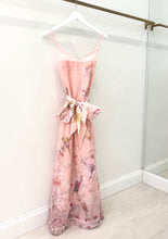 Load image into Gallery viewer, Pink Floral Bow Tie Midi
