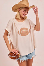 Load image into Gallery viewer, Football Patchwork Waffle Tee
