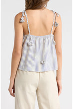 Load image into Gallery viewer, Flower Appliqué Stripe Camisole Top
