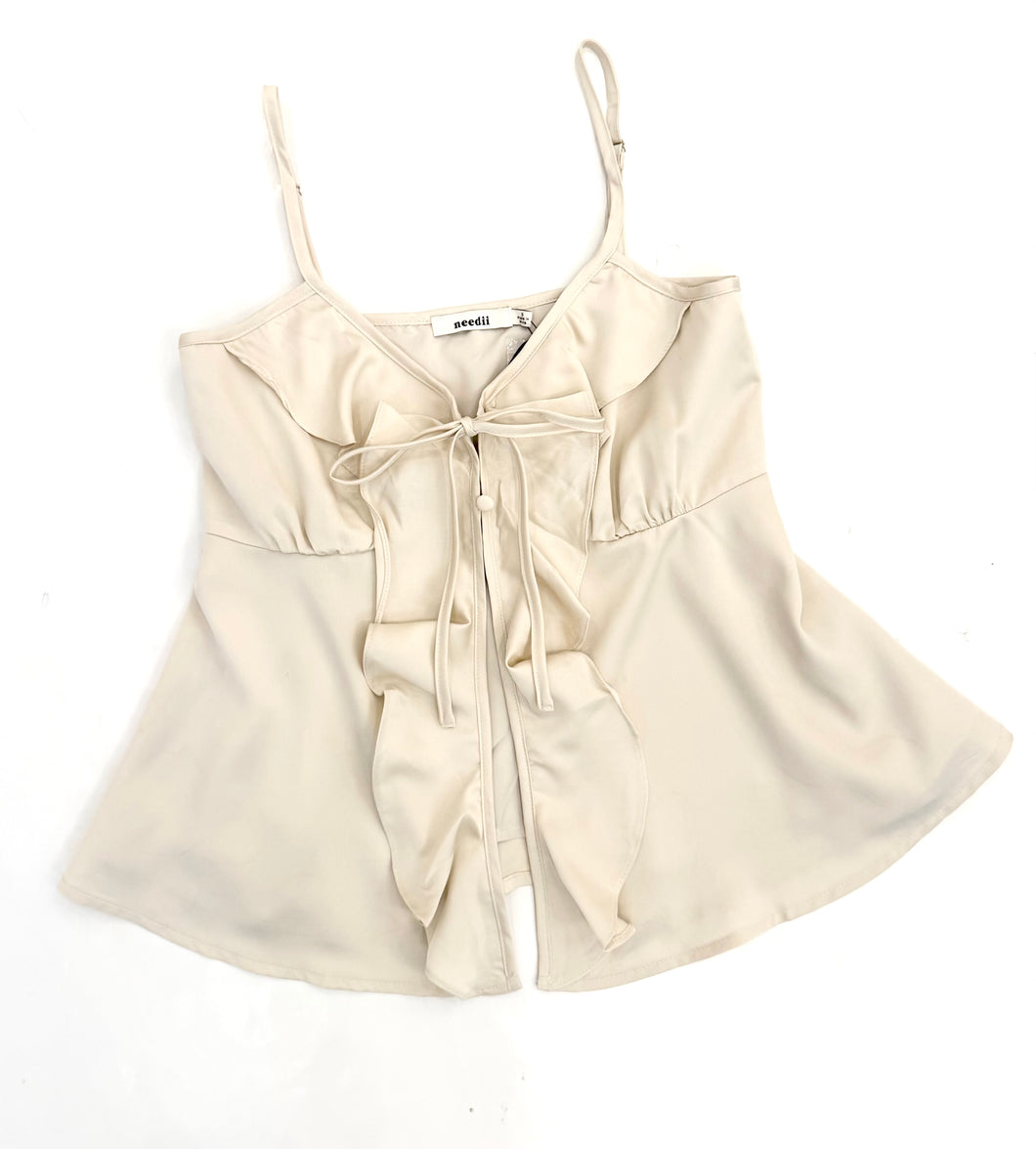 Satin Ruffled Cami
