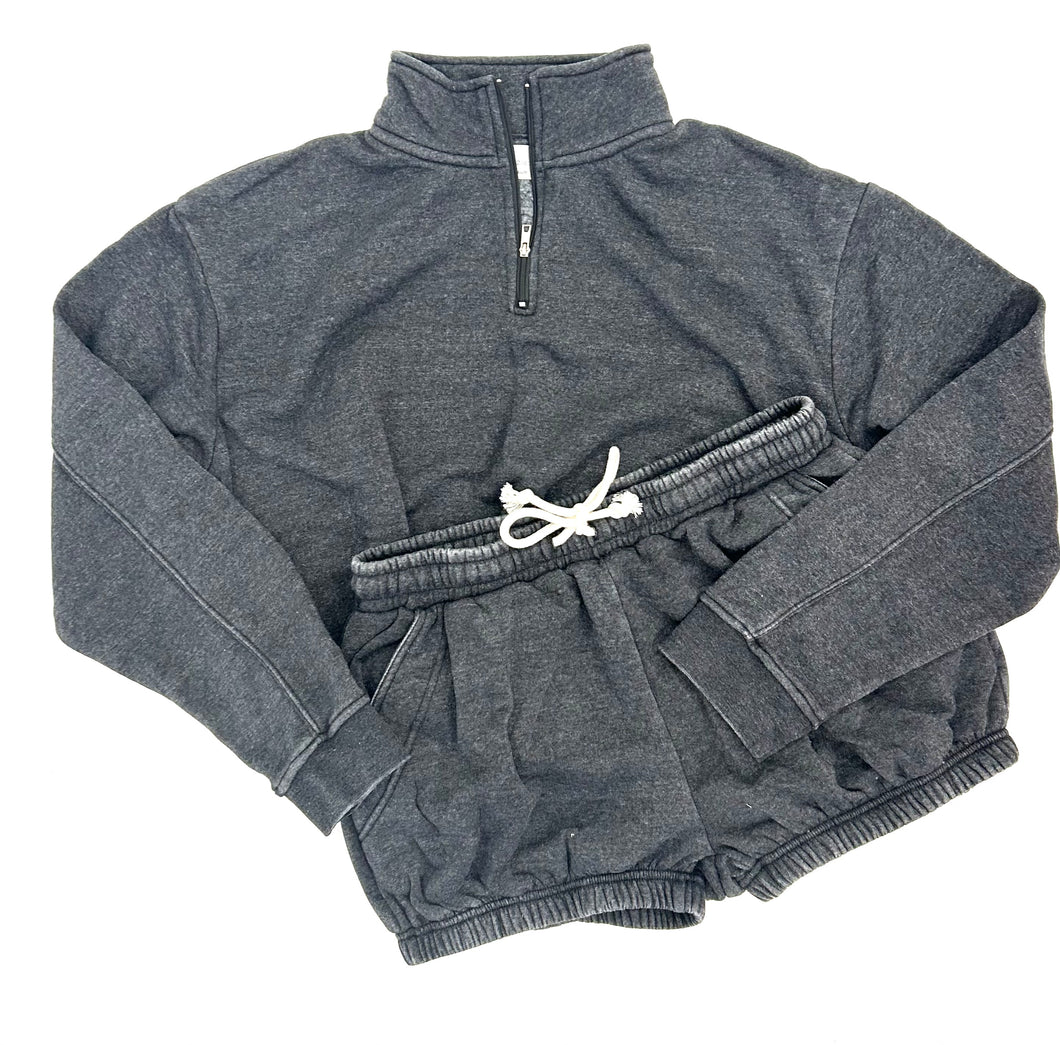 Pullover Half Zip Terry Sweatshirt