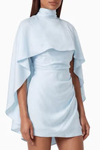 Load image into Gallery viewer, Auriella Cape Mini Dress in Blue
