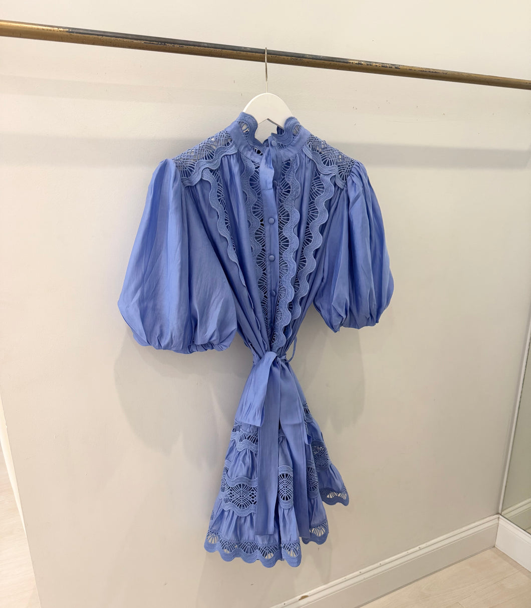 Cornflower Ric Rac Mini Dress