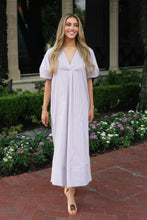 Load image into Gallery viewer, Stripe Poplin Maxi Shirt Dress

