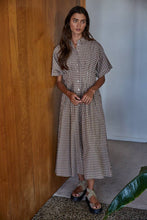 Load image into Gallery viewer, Cotton Gingham Button Down Flare Maxi
