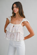 Load image into Gallery viewer, Embroidered Floral Lace Tiered Tank
